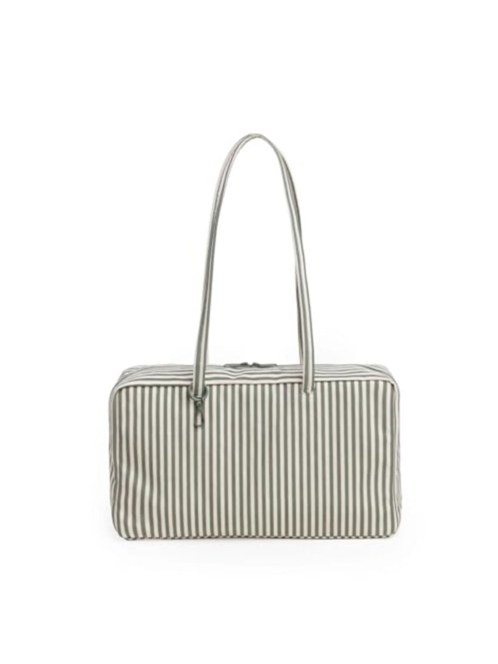 Medium Nylon Bowler Bag Recycled Heavyweight Zipper Shoulder Bag